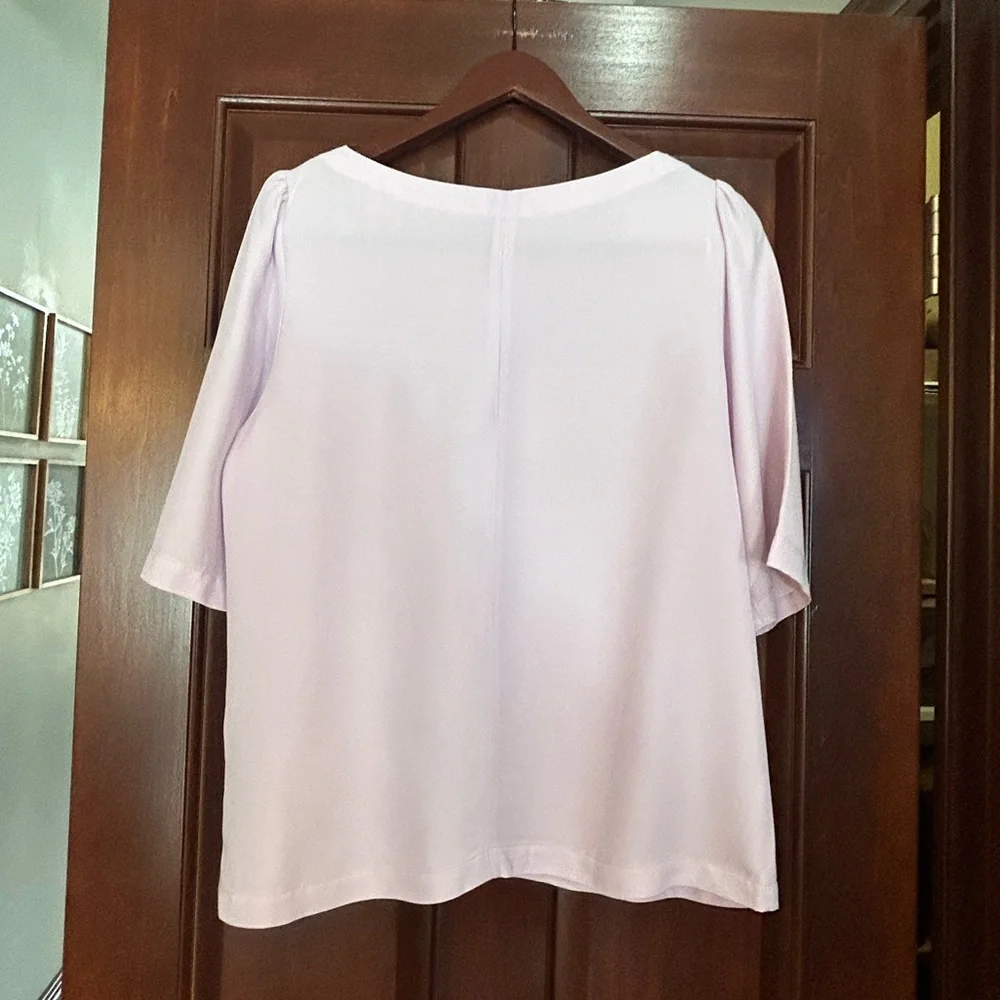 Banana‎ Republic Soft Lilac Pink Puff Sleeve Blouse Women’s Medium